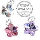 Swarovski Pendants in silver case