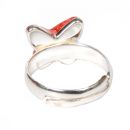 Contour: Silver Ring Butterfly 12mm - Rose Peach