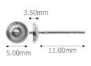 Contour: Earrings for pearls 5mm