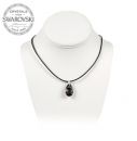 Necklace with crystals Swarovski - Pear 22mm