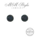 Silver Earrings 12mm - Silver Night
