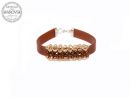 Silver Bracelet, with Golden Shadow crystals swarovski