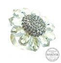 Silver ring Daisy - Crystal
