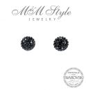 Silver Earrings 12mm - Jet