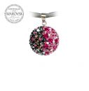Silver Necklace 20mm - Mix Fucshia, Rose