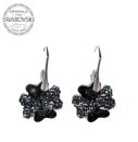 Silver Earrings Clover 19mm - Silver Night