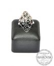 Silver Ring 23mm Lemon - Crystal, Jet Hem.
