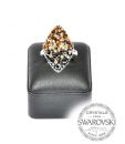 Silver Ring 23mm Lemon - Mix Gold Shadow, Jet Hem.