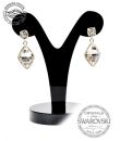 Silver Earrings 19mm Lemon - Crystal