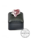 Silver Ring "Sweet Heart" - Mix Rose Opal, Light Roze