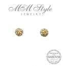 Silver Earrings 6mm - Golden Shadow