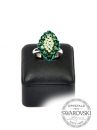 Silver Ring 19mm "Rhombus" - Emerald, Erinite
