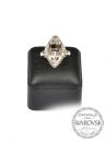 Silver Ring 19mm "Lemon" - Crystal