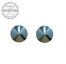 Silver Earrings Rivoli 11mm - Jet Hematite