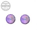 Silver Earrings Rivoli 11mm - Vitrail Light