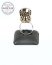 Silver Ring Skull 19mm - Metal Light Gold 2X