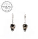 Silver Earrings Skull 13mm -  Metal Light Gold 2X