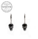 Silver Earrings Skull 13mm - Silver Night 2X