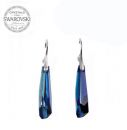 Silver Earrings Crystalactite 30mm - Bermuda Blue PP