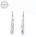 Silver Earrings Crystalactite 30mm - Crystal AB