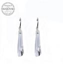 Silver Earrings Crystalactite 30mm - Crystal
