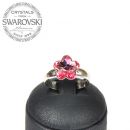 Silver Ring Flower 10mm - Light Rose