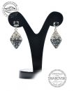 Silver Earrings 23mm Lemon - Mix Crystal, Jet Hematite