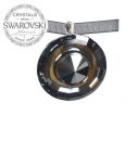 Necklace Disc 25mm - Silver Night