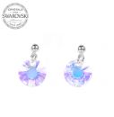 Silver Earrings Sun 12mm - Crystal AB