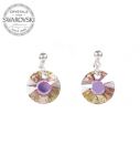 Silver Earrings Sun 19mm - Vitrail Light