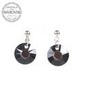 Silver Earrings Sun 12mm - Silver Night