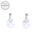 Silver Earrings Sun 12mm - Crystal