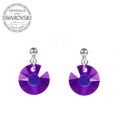 Silver Earrings Sun 12mm - Heliotrope