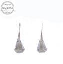 Silver Earrings Raindrop 14mm - Satin