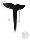 Silver Earrings Raindrop 14mm - Crystal AB