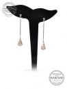 Silver Earrings Raindrop 14mm - Golden Shadow