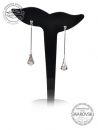 Silver Earrings Raindrop 14mm - Satin