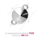 Silver conector for Rivoli 12mm