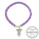 Silver bracelet with silver pendant: Violet