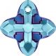 Cross 14mm: Aqua/Metal Blue